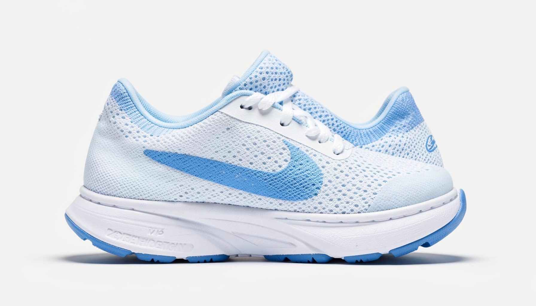 Lightweight Nike Free 3.0 running shoe with mesh upper, white and blue tones